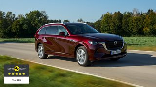 Segurança do novo Mazda CX-80 avaliada  com 5 Estrelas do Euro NCAP