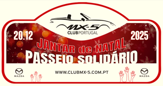 Club MX-5 Portugal – Jantar de Natal/Passeio Solidário 2025 Trenós MX-5 entregaram meia tonelada de víveres ao Banco Alimentar contra a Fome de Leiria/Fátima